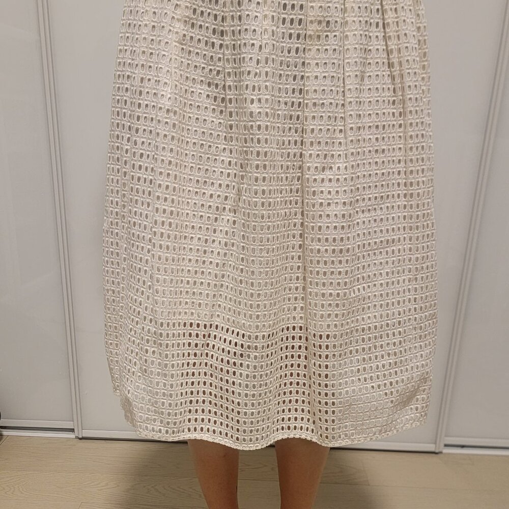 Michael Kors Fit & Flare Eyelet Skirt